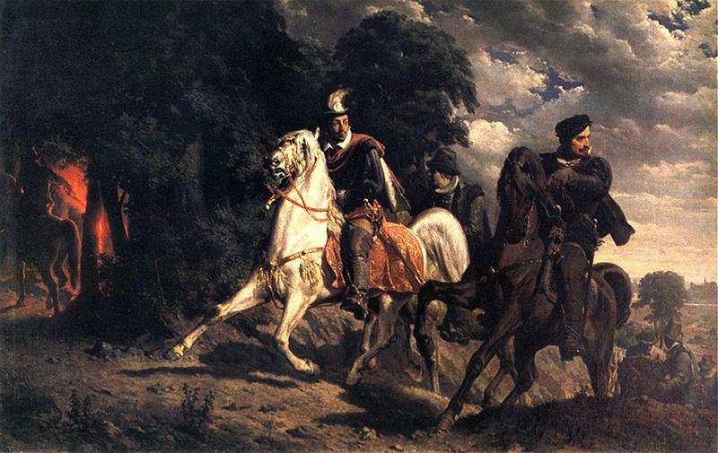 The Escape of Henry of Valois from Poland., Artur Grottger